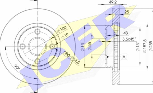 Icer 78BD1330-2 - Bremžu diski autospares.lv