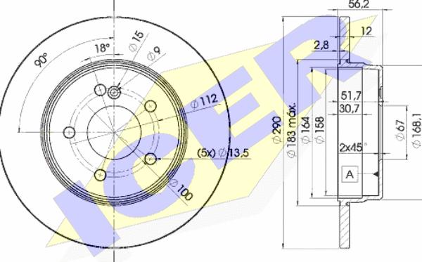 Icer 78BD1213-2 - Bremžu diski www.autospares.lv