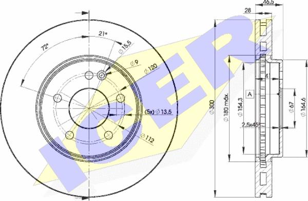 Icer 78BD1212-2 - Bremžu diski www.autospares.lv