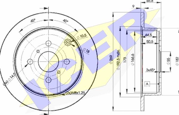 Icer 78BD1221-2 - Brake Disc www.autospares.lv