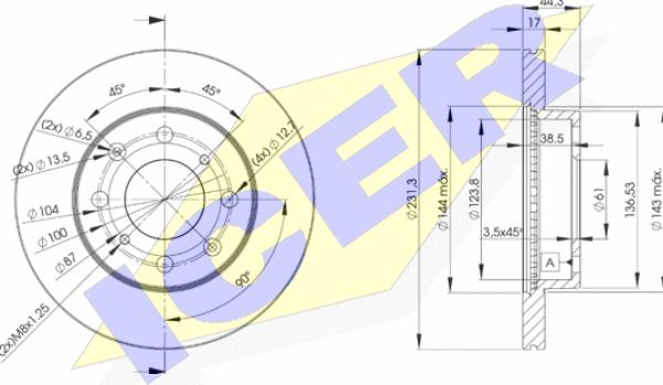 Icer 78BD1702-2 - Bremžu diski www.autospares.lv