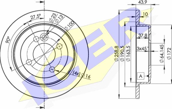 Icer 78BD8571-2 - Bremžu diski www.autospares.lv