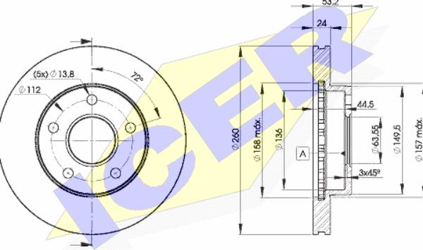 Icer 78BD8109-2 - Bremžu diski www.autospares.lv