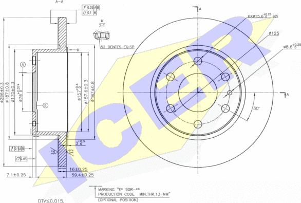 Icer 78BD8759-2 - Bremžu diski www.autospares.lv