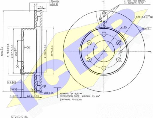 Icer 78BD8761-2 - Bremžu diski autospares.lv