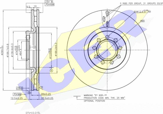 Icer 78BD8762-2 - Bremžu diski www.autospares.lv