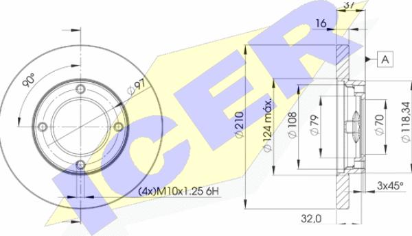 Icer 78BD8702-2 - Bremžu diski www.autospares.lv