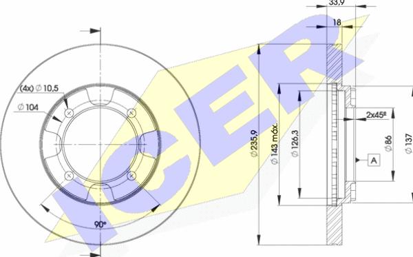 Icer 78BD8735-2 - Bremžu diski www.autospares.lv