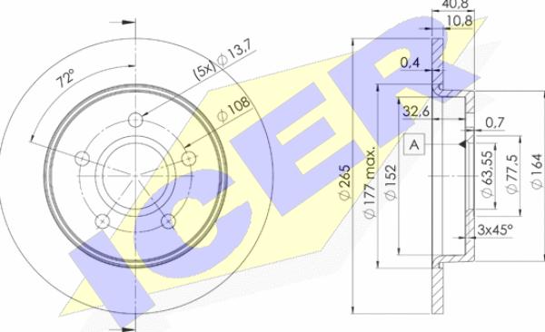 Icer 78BD3965-2 - Bremžu diski autospares.lv