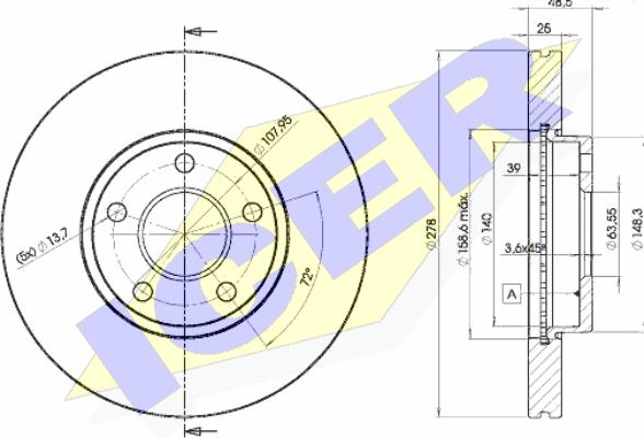 Icer 78BD3963-2 - Bremžu diski www.autospares.lv