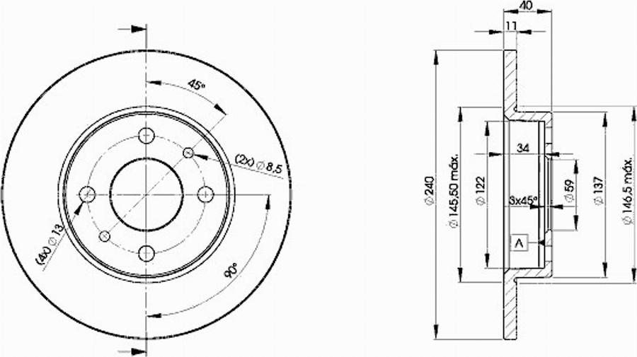 Icer 78BD3465 - Bremžu diski www.autospares.lv