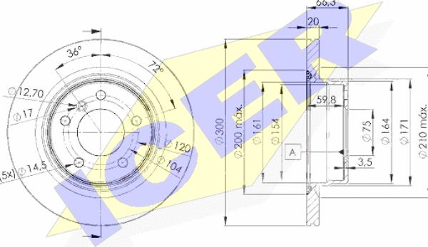 Icer 78BD3406-2 - Bremžu diski autospares.lv