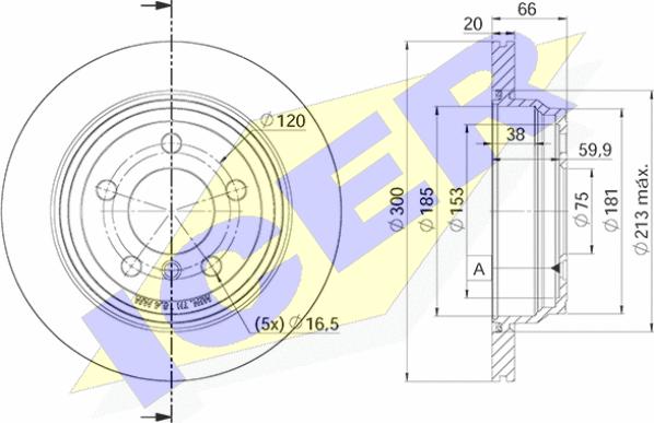 Icer 78BD3418-2 - Bremžu diski autospares.lv