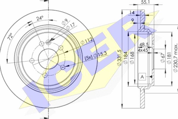 Icer 78BD3505-2 - Bremžu diski www.autospares.lv