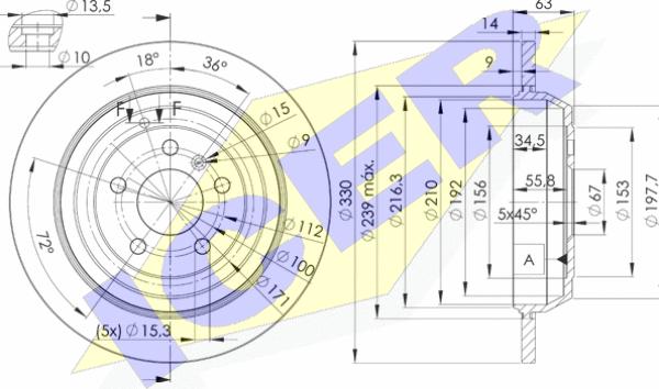 Icer 78BD3508-2 - Bremžu diski autospares.lv