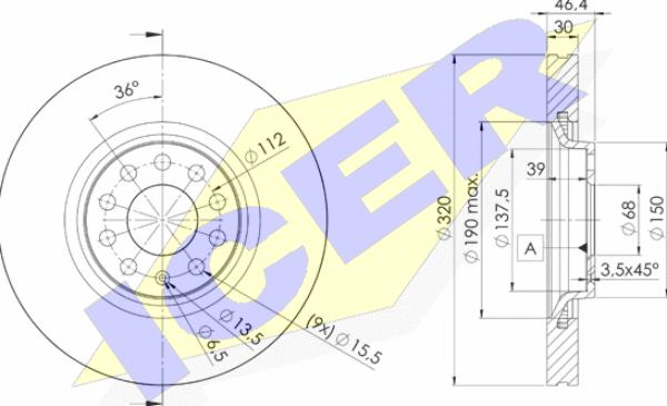 Icer 78BD3615-2 - Bremžu diski autospares.lv