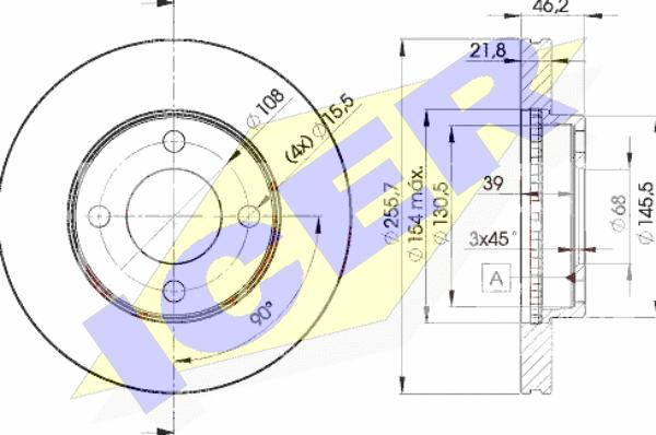 Icer 78BD3633-2 - Bremžu diski www.autospares.lv