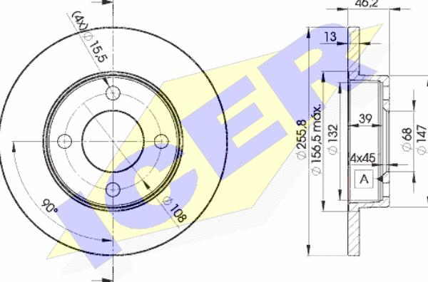 Icer 78BD3632-2 - Bremžu diski www.autospares.lv