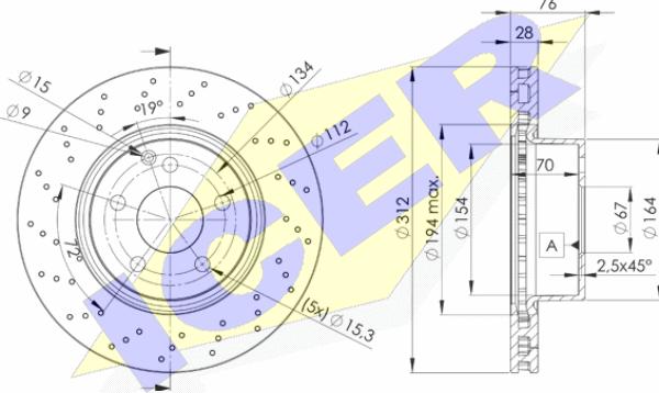 Icer 78BD3054-2 - Bremžu diski www.autospares.lv