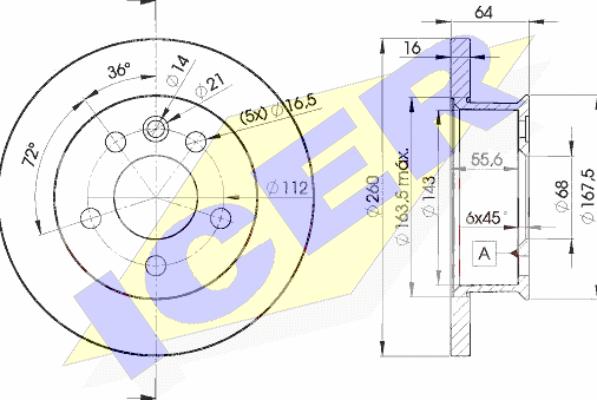 Icer 78BD3013-2 - Bremžu diski www.autospares.lv