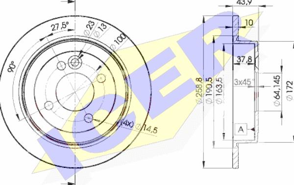 Icer 78BD3070-2 - Bremžu diski www.autospares.lv