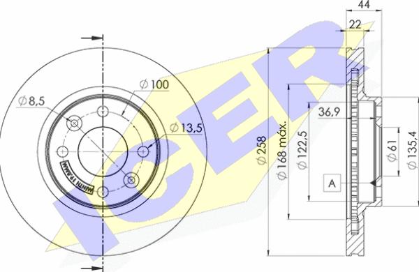 Icer 78BD3108-2 - Bremžu diski www.autospares.lv