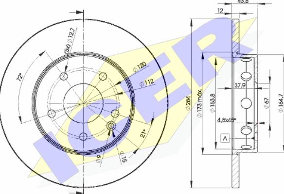 Icer 78BD3180-2 - Bremžu diski www.autospares.lv