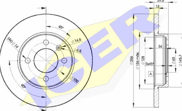 Icer 78BD3392-2 - Bremžu diski www.autospares.lv