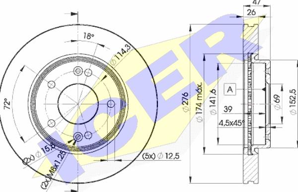 Icer 78BD3290-2 - Bremžu diski www.autospares.lv