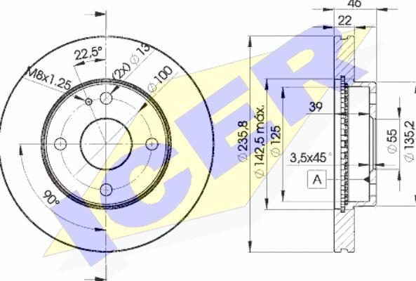 Icer 78BD3265-2 - Bremžu diski www.autospares.lv