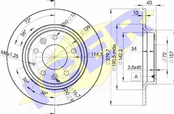 Icer 78BD3268-2 - Bremžu diski www.autospares.lv