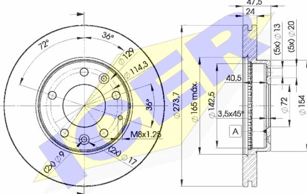 Icer 78BD3267-2 - Bremžu diski www.autospares.lv