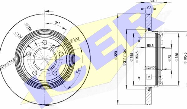 Icer 78BD3215-2 - Bremžu diski www.autospares.lv