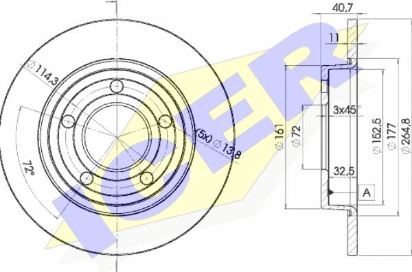 Icer 78BD3275-2 - Brake Disc www.autospares.lv