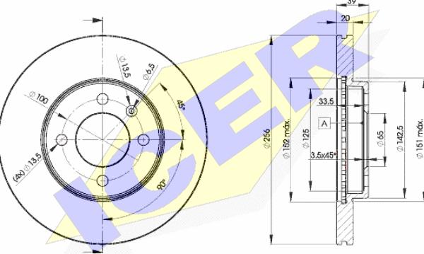 Icer 78BD3790-2 - Bremžu diski www.autospares.lv