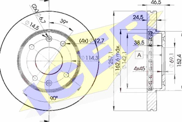 Icer 78BD2902-2 - Bremžu diski www.autospares.lv