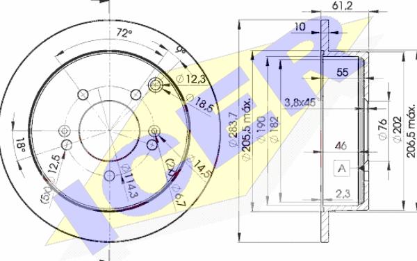 Icer 78BD2907-2 - Bremžu diski www.autospares.lv