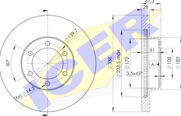 Icer 78BD2918-2 - Bremžu diski www.autospares.lv