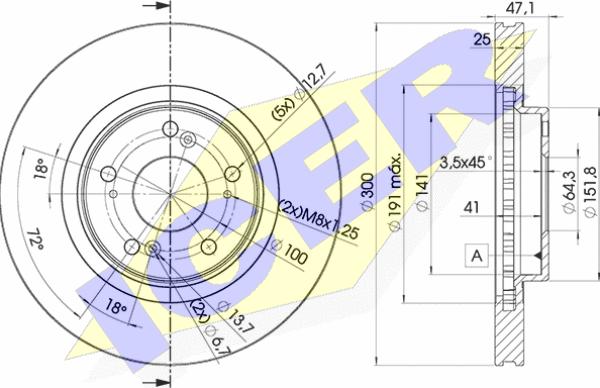 Icer 78BD2912-2 - Bremžu diski www.autospares.lv