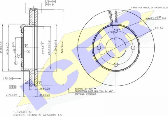 Icer 78BD2938-2 - Bremžu diski autospares.lv