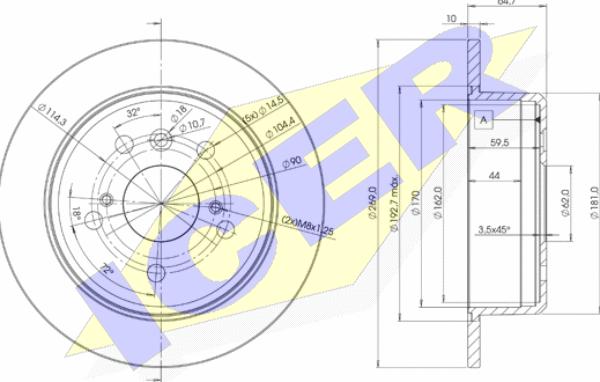 Icer 78BD2443-2 - Bremžu diski www.autospares.lv