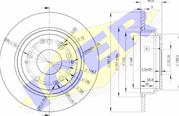 Icer 78BD2469-2 - Bremžu diski www.autospares.lv