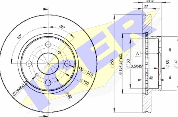 Icer 78BD2550-2 - Bremžu diski www.autospares.lv