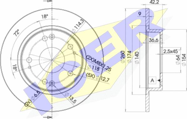 Icer 78BD2510-2 - Bremžu diski www.autospares.lv