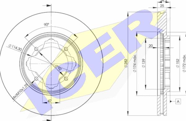 Icer 78BD2582-2 - Bremžu diski www.autospares.lv