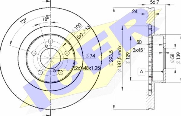 Icer 78BD2630-2 - Bremžu diski www.autospares.lv