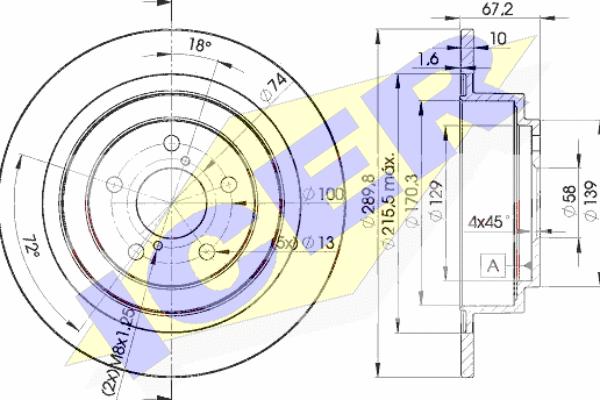 Icer 78BD2670-2 - Bremžu diski www.autospares.lv