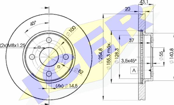 Icer 78BD2040-2 - Bremžu diski www.autospares.lv