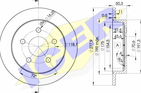 Icer 78BD2058-2 - Bremžu diski www.autospares.lv