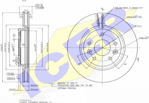 Icer 78BD2089-2 - Bremžu diski www.autospares.lv